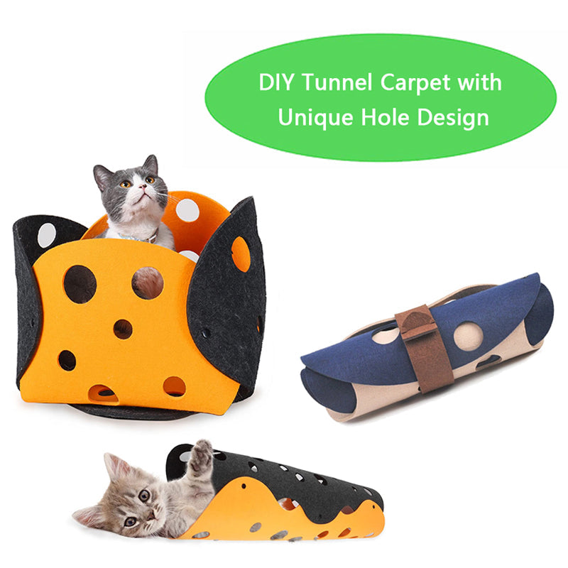 Felt Collapsible Cat Tunnel & Play Mat - product view 4