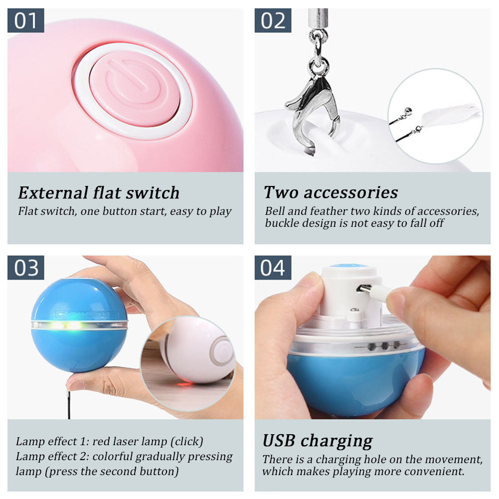 USB Rechargeable Interactive Cat Ball – product image 3