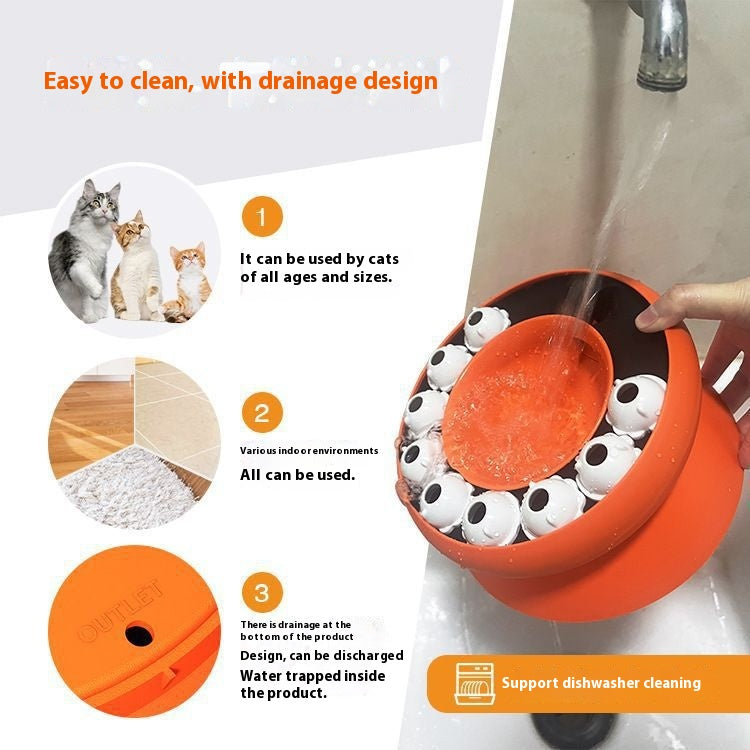 Rotating Cat Puzzle Feeder