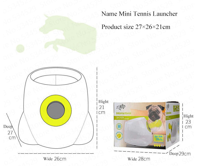 Replacement mini tennis balls for dog ball launcher