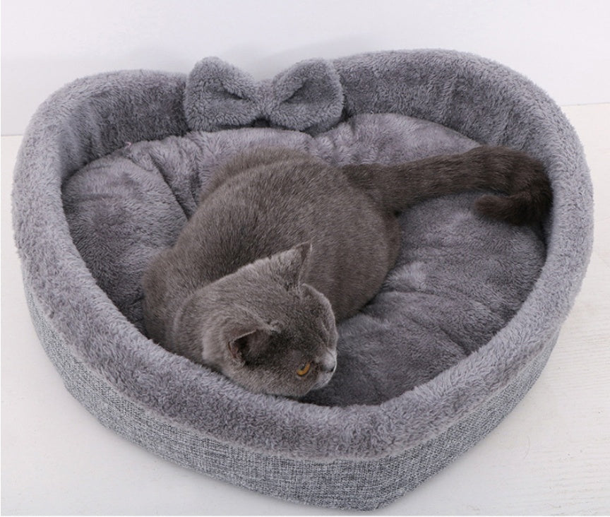 Heart-Shaped Plush Pet Bed - product view 5