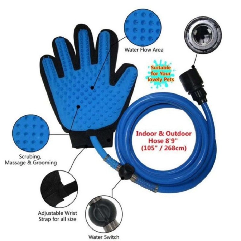Handheld Pet Shower Head & Massage Brush - product view 4