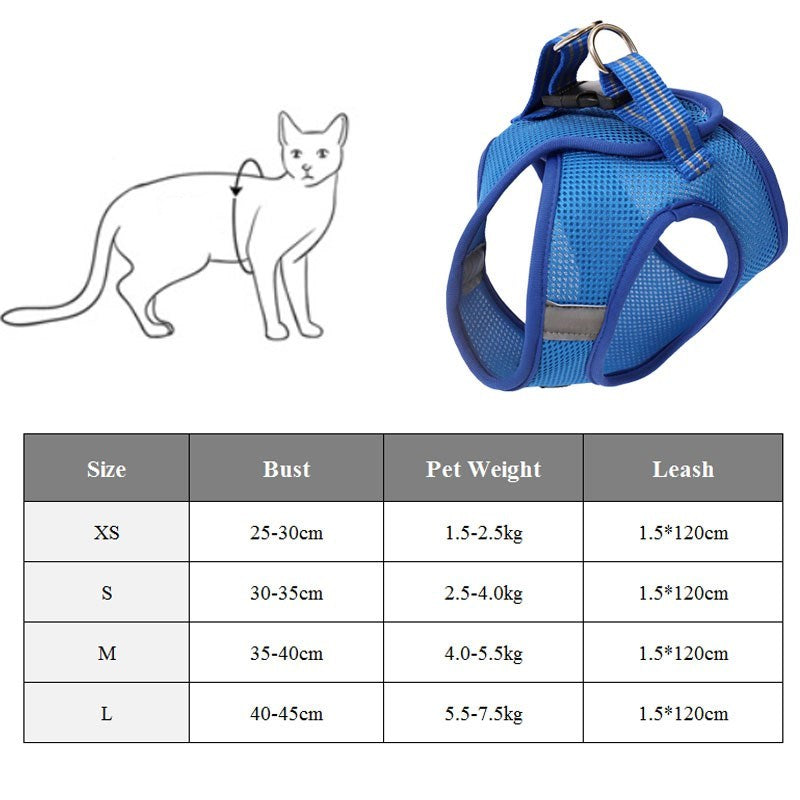 Breathable Mesh Cat Harness & Leash Set – product image 4