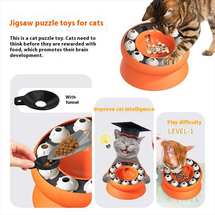 Rotating Cat Puzzle Feeder