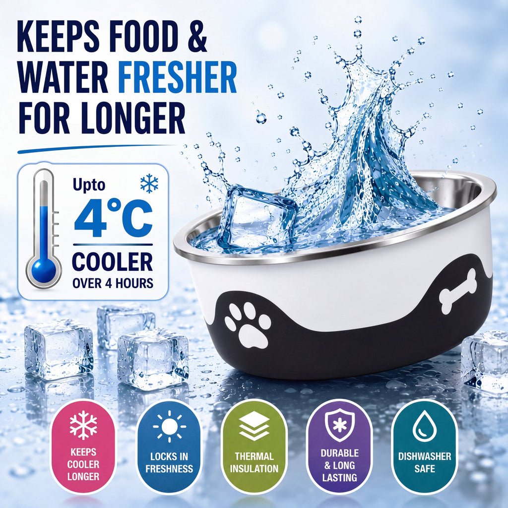 ThermaCool Insulated Dog Bowl - Espresso - product view 2