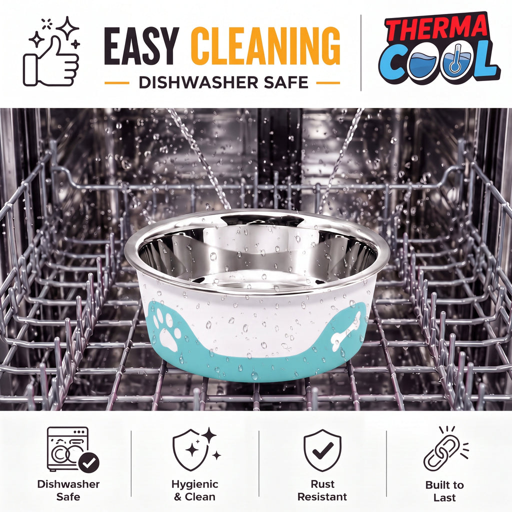 ThermaCool Insulated Dog Bowl - Azure Blue - product view 5