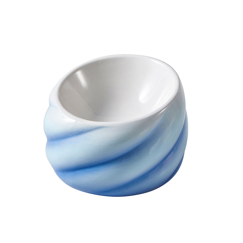 Inclined Ceramic Cat Bowl - product view 3