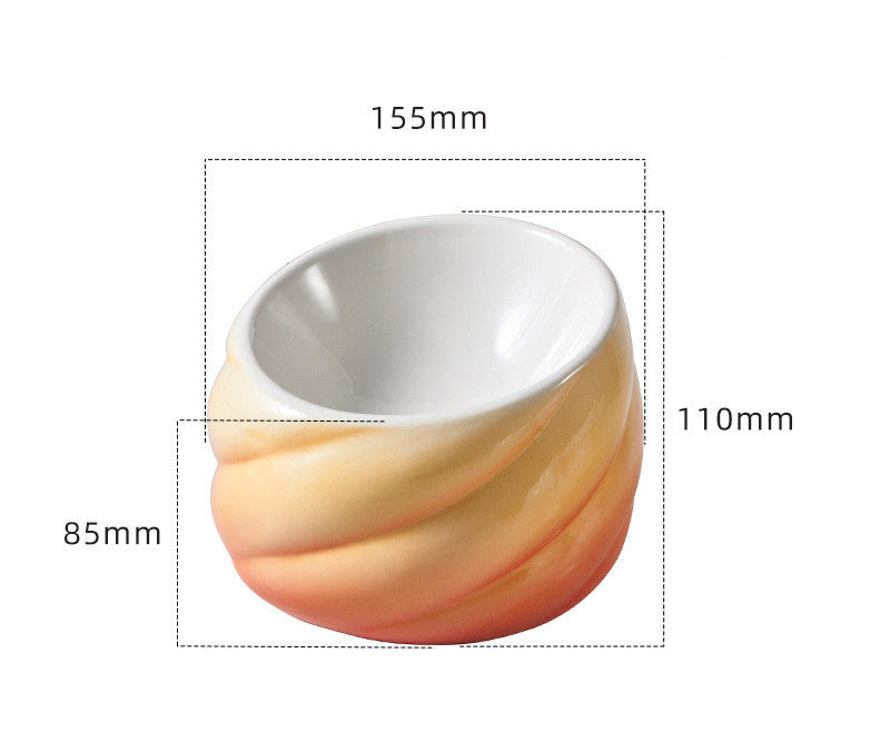 Inclined Ceramic Cat Bowl - product view 5