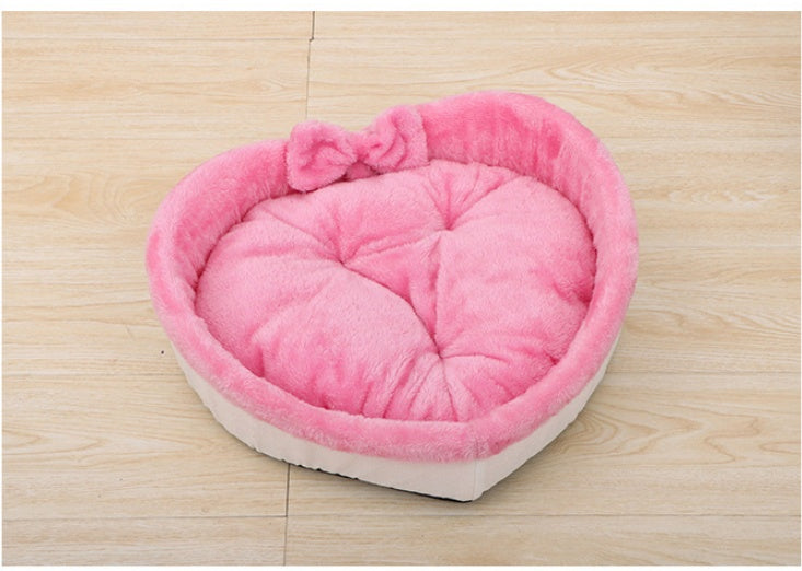 Heart-Shaped Plush Pet Bed - product view 4