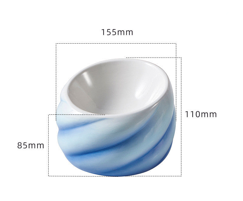 Inclined Ceramic Cat Bowl - product view 7