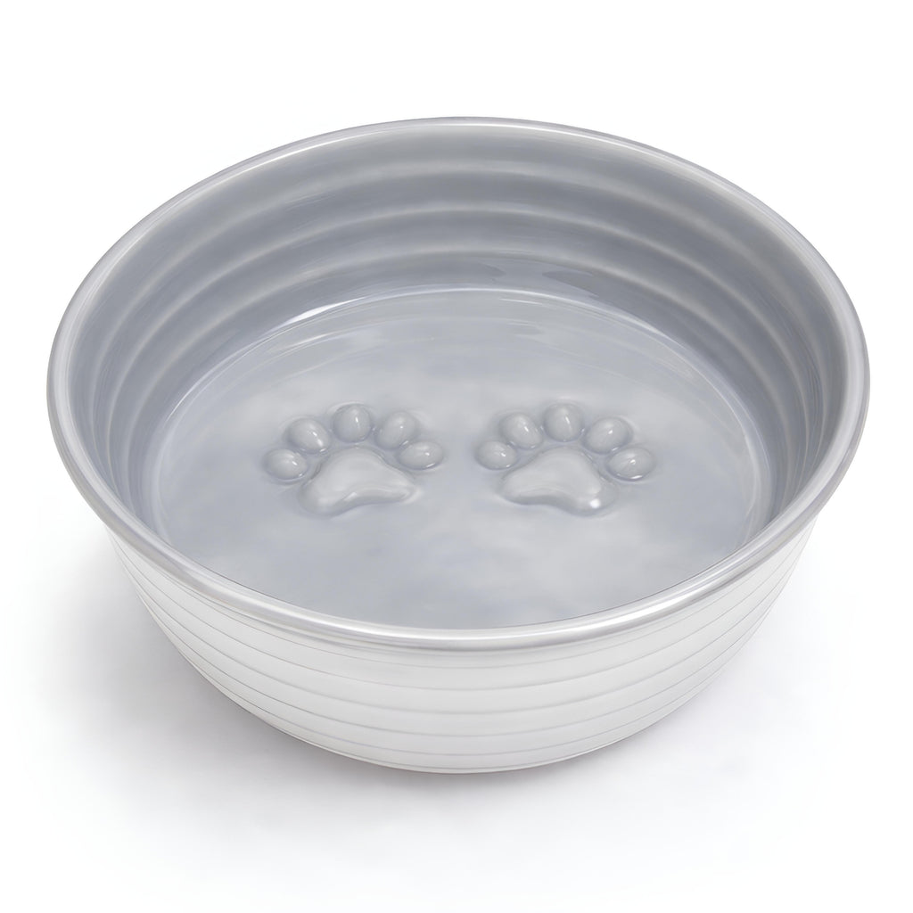 Poppy Stainless Steel Dog Bowl - Grey