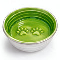 Poppy Stainless Steel Dog Bowl - Green