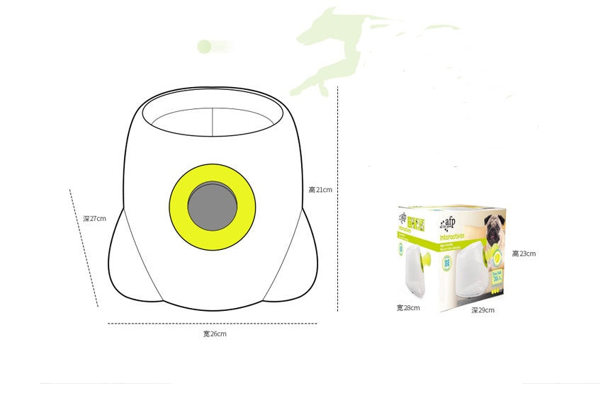 Automatic dog ball launcher starter bundle product view