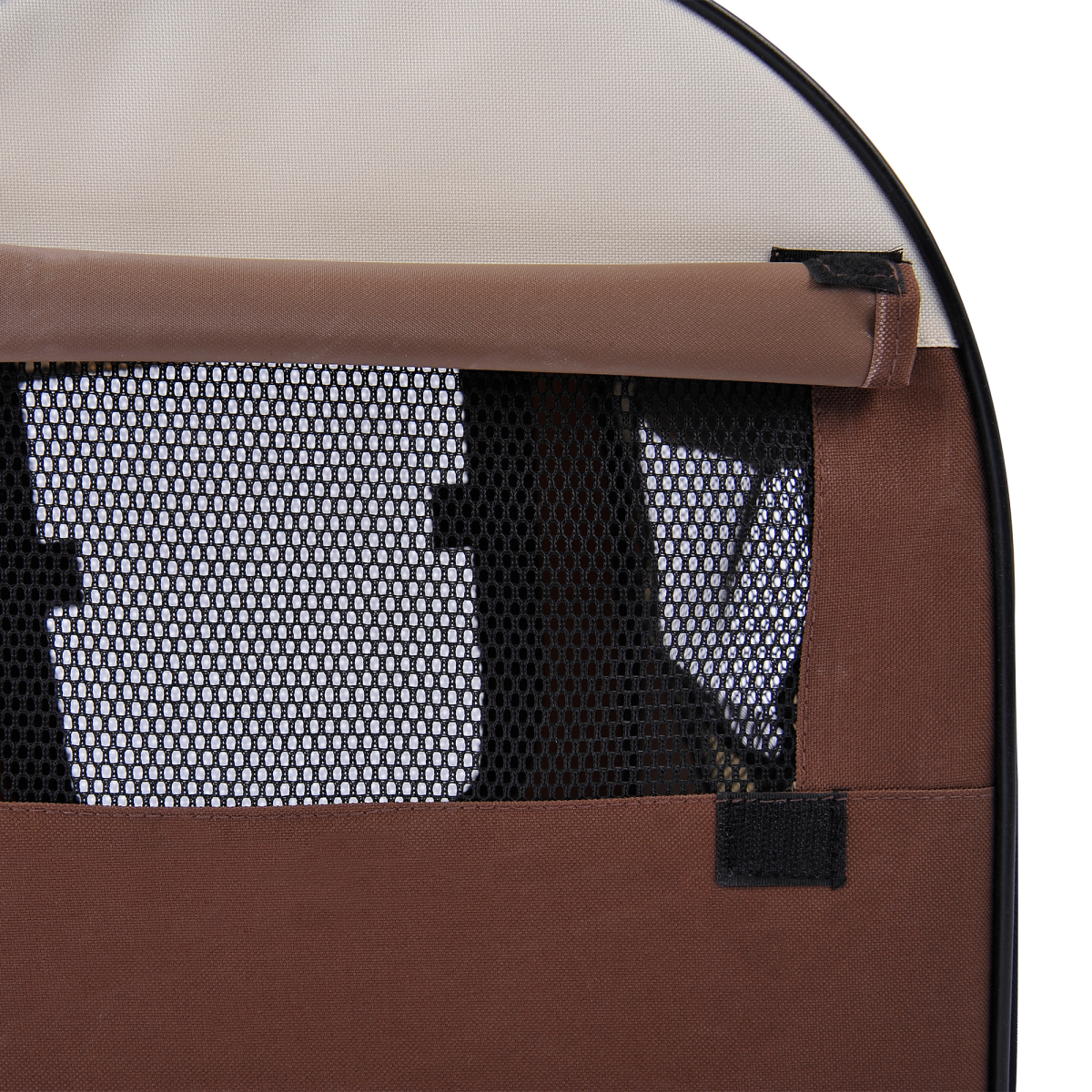 Foldable Soft Pet Travel Crate – Brown – product image 9