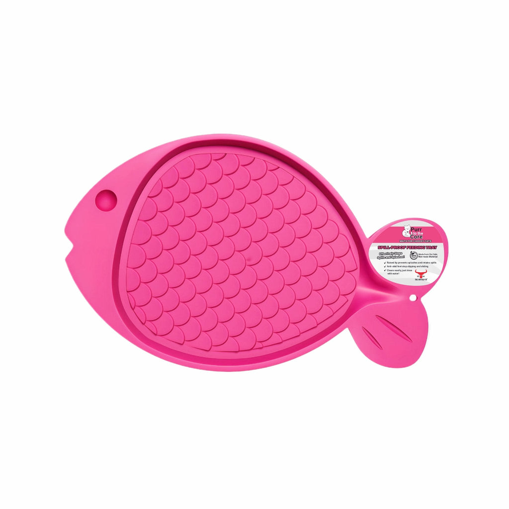 Spill-Proof Cat Feeding Mat – Pink