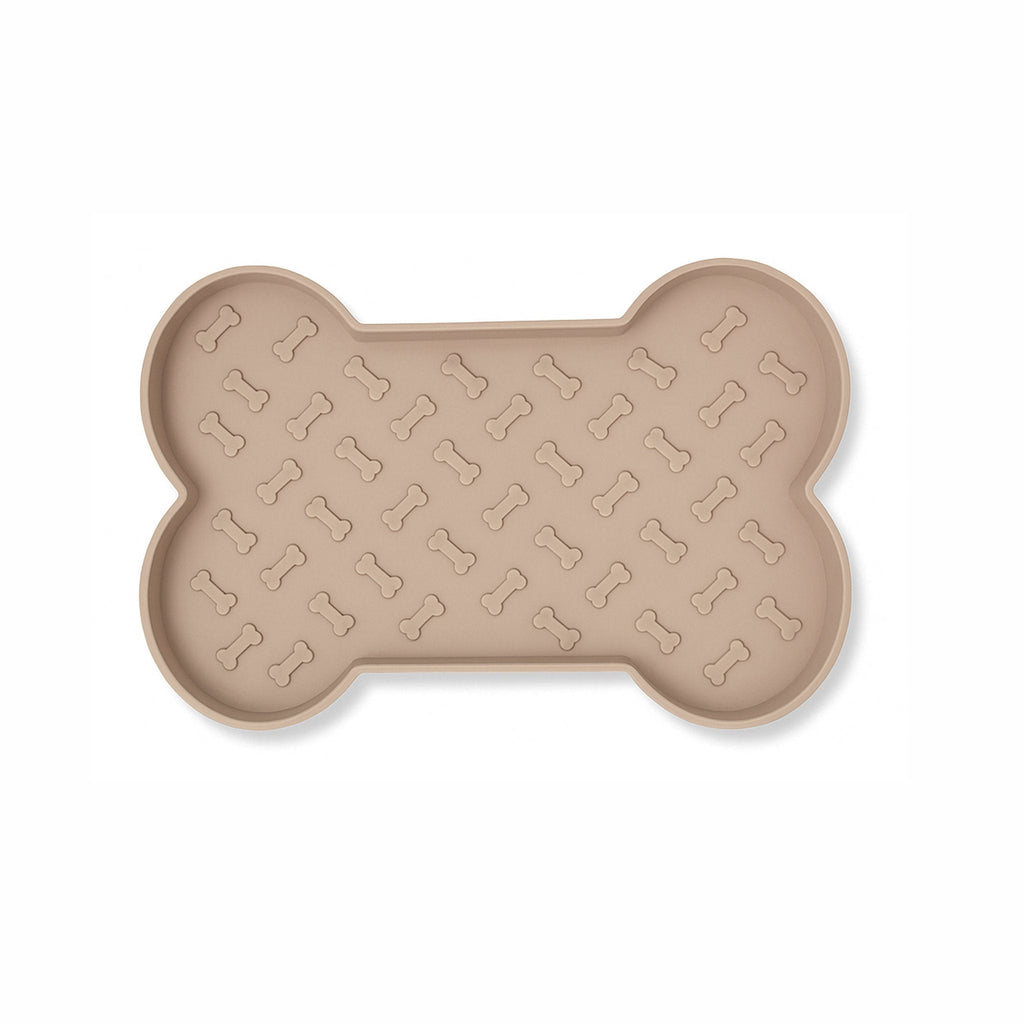 Spill-Proof Dog Feeding Mat – Tan