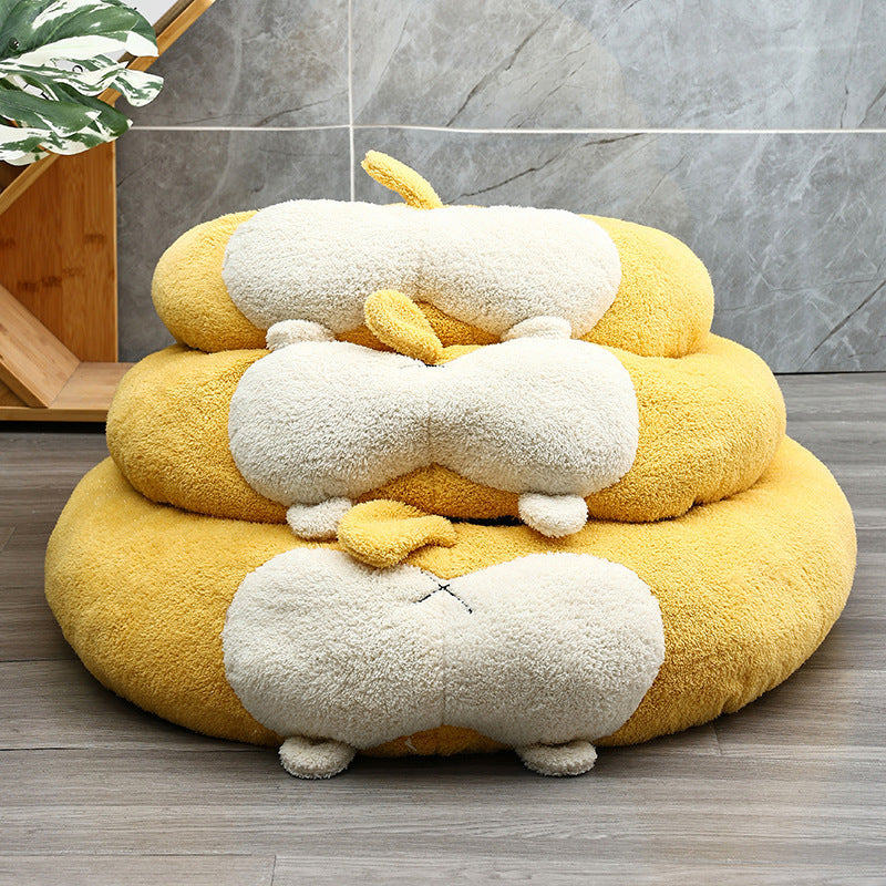 Corgi-Shaped Plush Pet Bed – product image 4