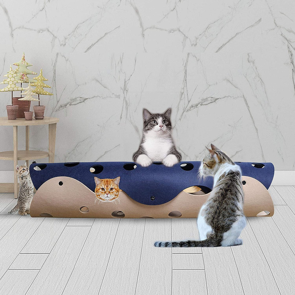 Felt Collapsible Cat Tunnel & Play Mat - product view 6