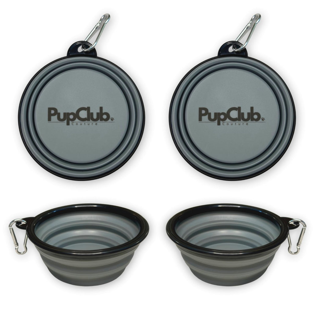 Grey Collapsible Dog Travel Bowl - product view 2
