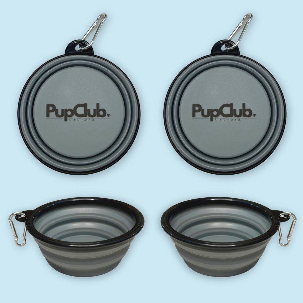 Grey Collapsible Dog Travel Bowl