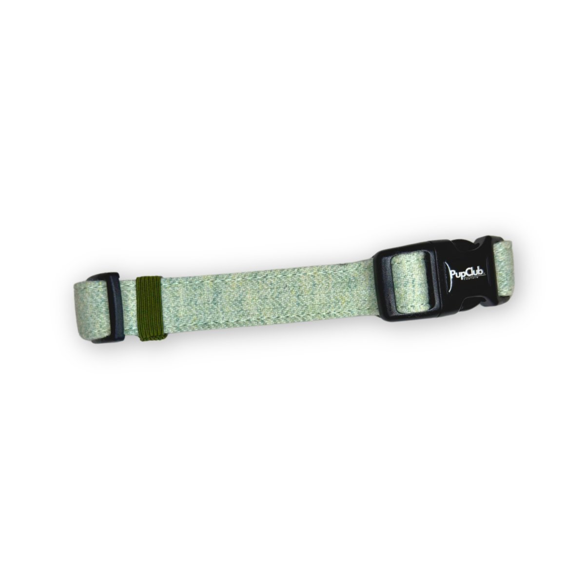 Sage Tweed Dog Collar - product view 2