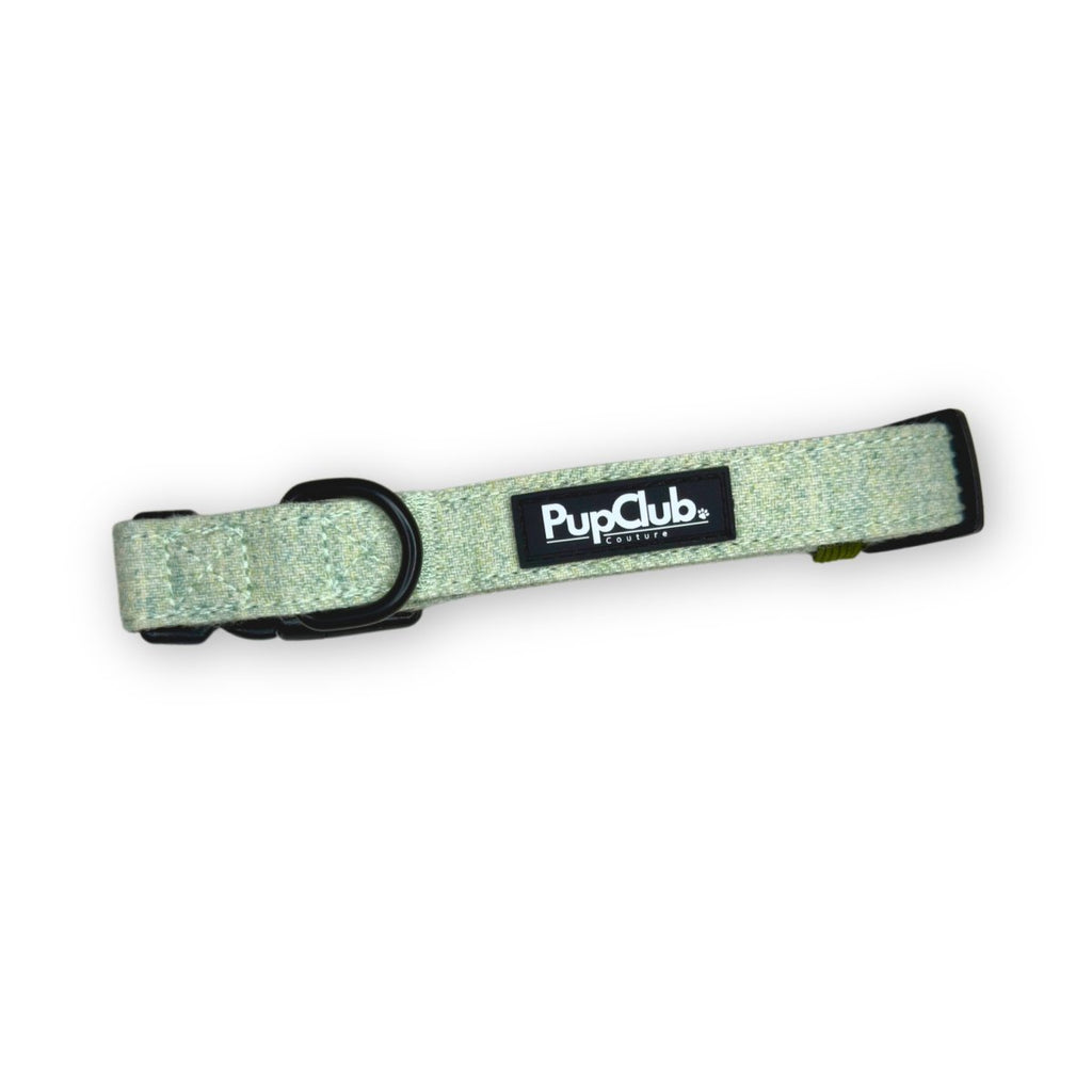 Sage Tweed Dog Collar