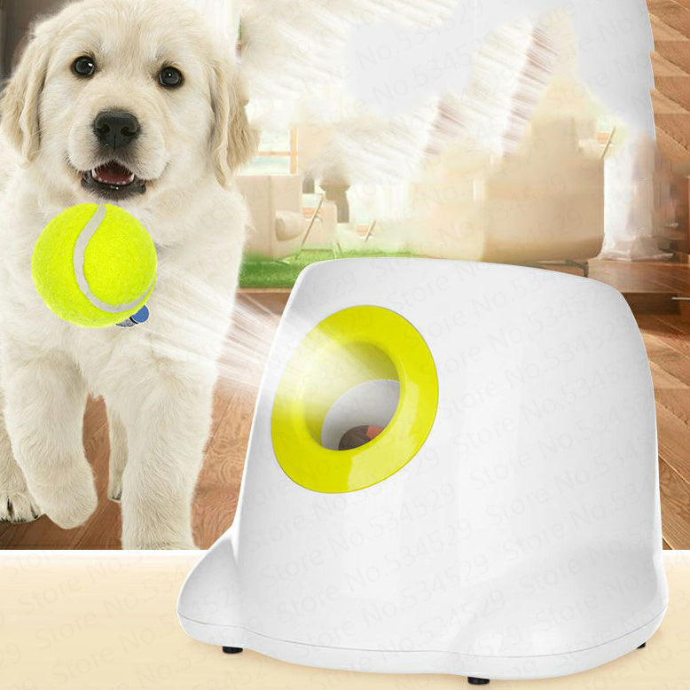 Automatic dog ball launcher starter bundle with UK plug and refill balls