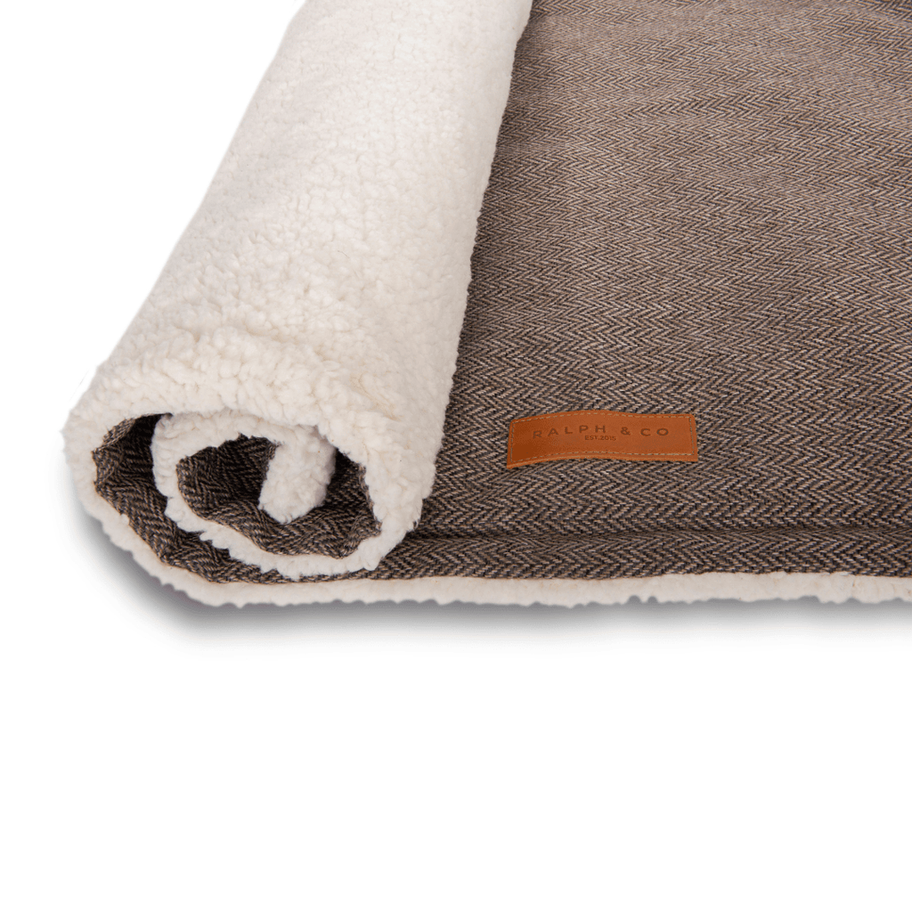 The Lincoln Tweed & Faux Fur Reversible Dog Blanket - product view 3