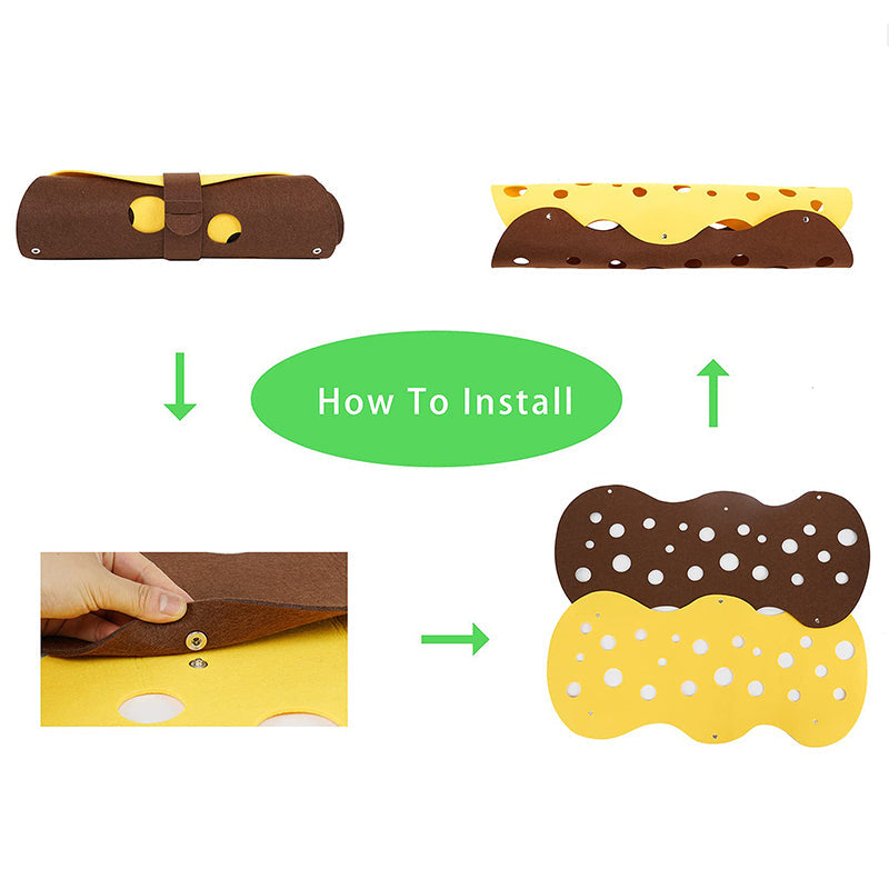 Felt Collapsible Cat Tunnel & Play Mat - product view 3