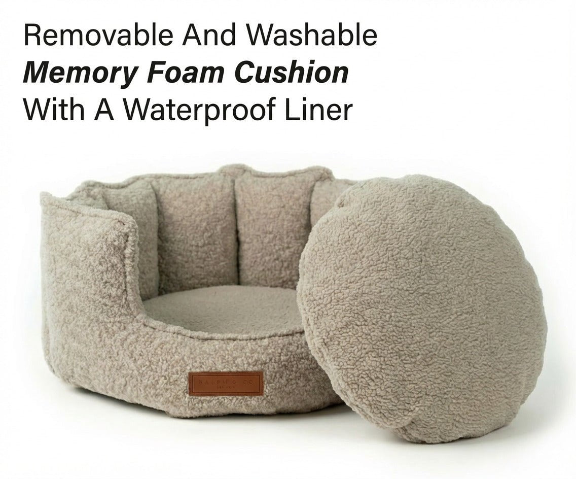 The Cotswold Bouclé High-Wall Dog Bed – product image 6
