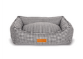 The Kensington houndstooth bolster dog bed