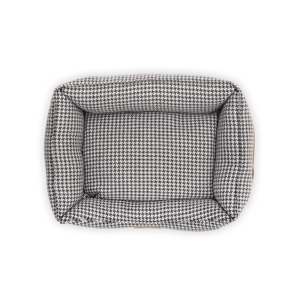 The Kensington Houndstooth Bolster Dog Bed – product image 12