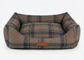 The Marlow tartan orthopaedic bolster dog bed