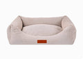 The Chatsworth beige memory foam bolster dog bed