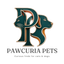 Pawcuria Pets transparent logo with PP cat and dog monogram and Curious finds for cats & dogs tagline