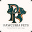 Pawcuria Pets logo with intertwined PP cat and dog monogram
